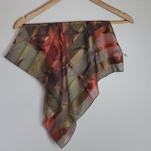 Multicolor Sheer Satin Scarf